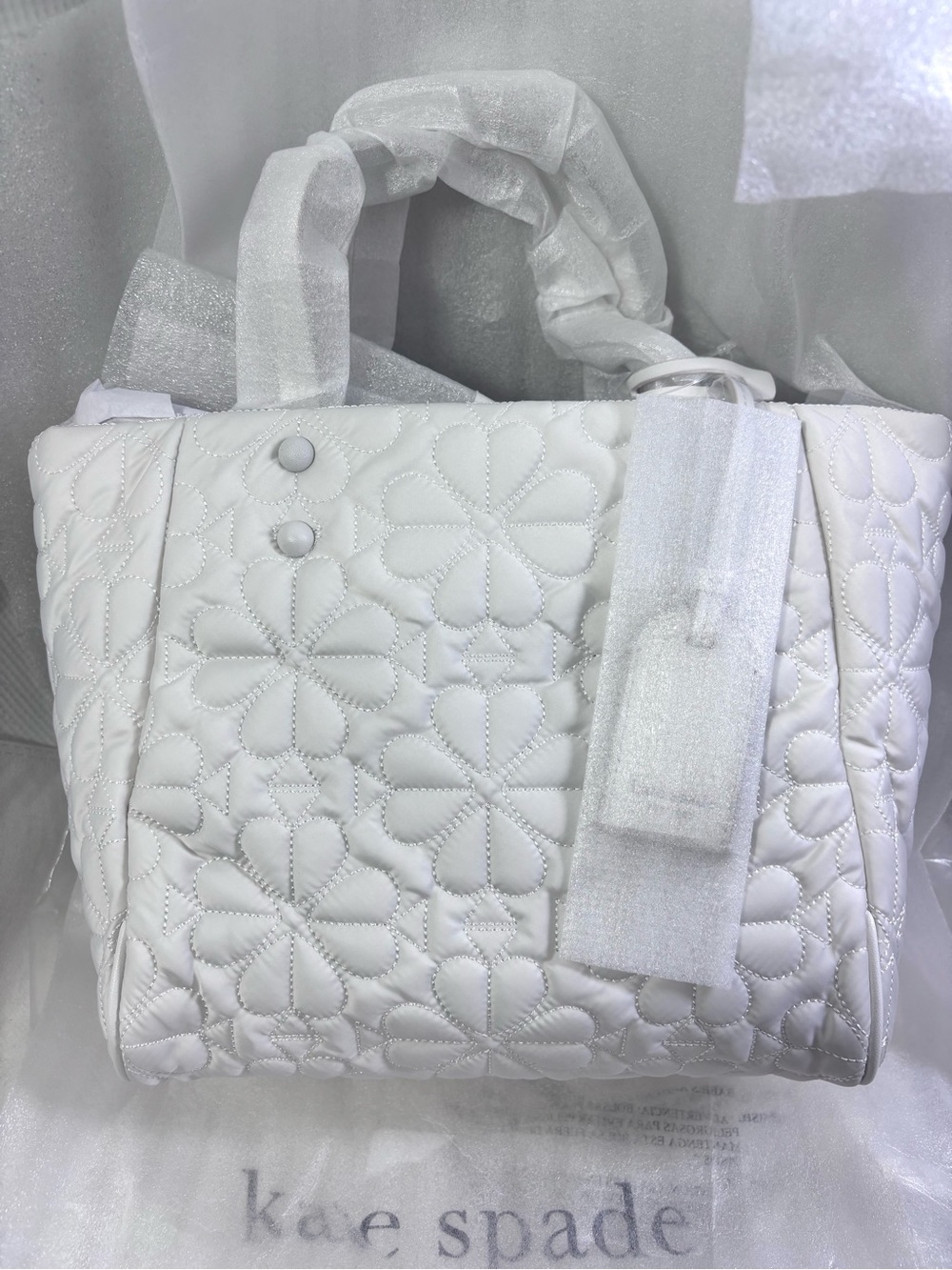 Kate Spade New York Tilly Quilted Sm Tote. White Dove. - Picture 3 of 15
